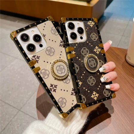 Coque de téléphone en cuir souple, motif fleur de luxe, Vintage, pour iphone 16 PRO MAX 16E 15 PRO MAX 14 PRO 11 12 13 PRO MAX 16 Plus
