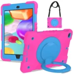 Armor Stand Case for iPad 9.7" 5th 6th 5 6 7 Air1 2 Pro 9.7 2017 2018 PC Silicone Cover With Rotating Handle Grip Shoulder Strap