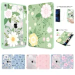 Spring Flower Green Print Case For iPad 2025 M4 A16 11th 10.9inch 2022 10th Air4 Air5 Air11 M2 M3 Pro13 2024 Pro 12.9inch case