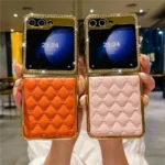 Étui en cuir de luxe Bling Diamond pour Samsung Galaxy Z, étui antichoc, Flip 6, Flip 5, Flip 3, 4