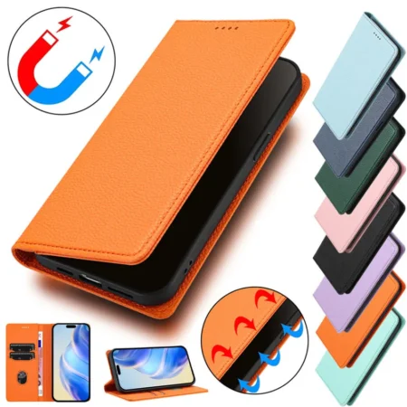 Étui en cuir à blocage Rfid pour Samsung Galaxy S25 S24 S23 S22 S21 S20 Ultra Plus FE 5G, portefeuille magnétique à rabat avec fente pour carte