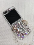 Z Flip7 Bling paillettes diamant cristal Bracelet chaîne étui pour Samsung Galaxy Z Flip 6 Z Flip 5 Z Flip 4 Zflip3 Zflip2 étui