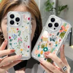 Case For Iphone11 Cases For Iphone 14 12 11 13 Pro Max X XR XS Max 7 8 14 Plus SE 2020 Woman Flower Shockproof Soft Phone Cover