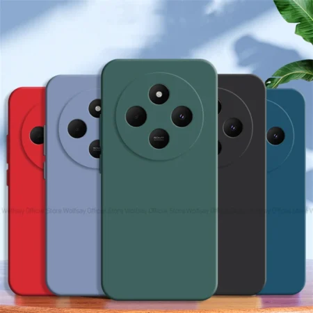 Coque de luxe en silicone liquide antichoc pour Xiaomi Redmi 14C, housse de téléphone, 4G