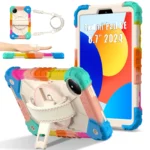 Rotating Rugged Case For Xiaomi Redmi Pad SE 8.7 2024 Heavy Duty Stand Cover For Redmi Pad SE 4G 2024 8.7" With Shoulder Strap