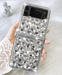 Coque de téléphone scintillante avec biscuits pour Samsung Galaxy, Z Flip5, Z Flip3, Z Flip 4, 5, Flip4, Diamond Bling Cover