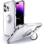 Coque de téléphone avec anneau Transparent, étui souple antichoc pour IPhone 16 16E 13 12 Mini 15 14 11 Pro Max X XS XR 5 6 7 8 Plus