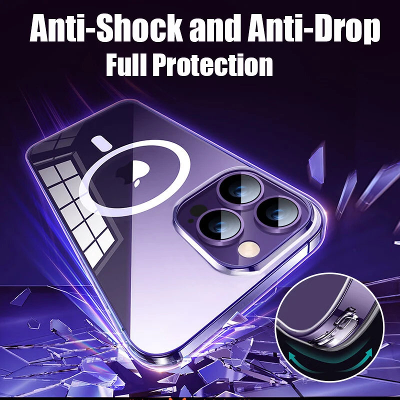 kf-Sd71f05cde9084ddeac439f726192d271x-Clear-Phone-Case-For-iPhone-14-13-12-11-Pro-Max-Magnetic-For-Magsafe-Wireless-Charge