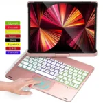 360 Degree Magic Keyboard Case For iPad Air13 11 2024 M2 Pro12.9 11 iPad 10.5 10.2 7/8/9 10th Air4 5 10.9 Backlit Keyboard Funda