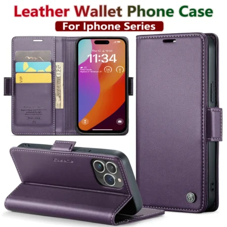 Coque de téléphone en cuir avec porte-cartes, étui portefeuille, iPhone 16 Pro Max, iPhone 15 13 14 12 11 Pro Max SE X Poly XS 8 7 6 6S Plus