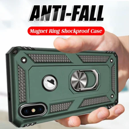 Coque de luxe antichoc en métal avec aimant pour iPhone, étui en silicone pour modèles 6, 6s, 7, 8 Plus, 11 Pro, Poly, XS Max, X